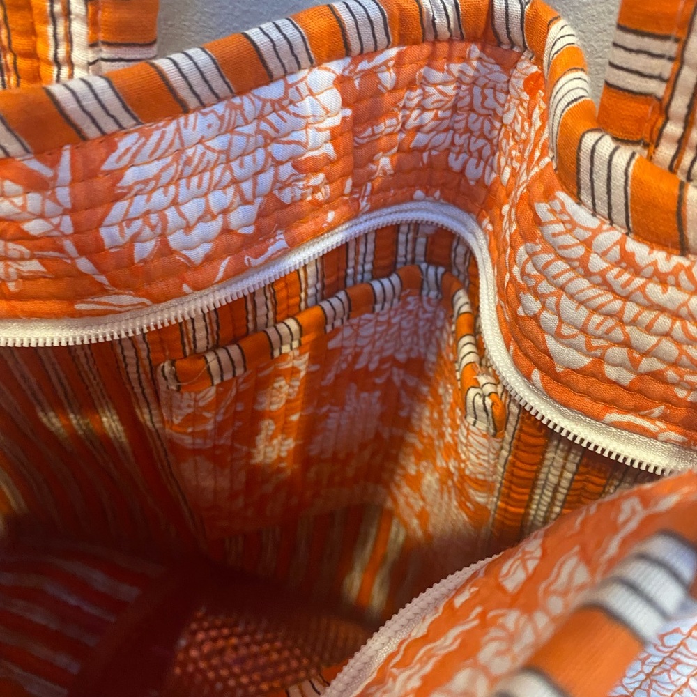 Floral Quilted pinkcity hand loom cotton tote NWOT - Picture 11 of 14